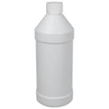 32 oz. White HDPE Modern Round Bottle with 28/400 White Ribbed Polypropylene Child-Resistant Cap (CRC) with F217 Liner