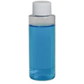 4 oz. Clear PET Cylindrical Bottle with 20/410 White Ribbed Cap with F217 Liner