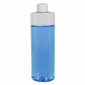 12 oz. Clear PET Cylindrical Bottle with 24/410 White Ribbed Cap with F217 Liner