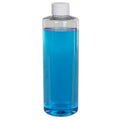16 oz. Clear PET Cylindrical Bottle with 28/410 White Ribbed Cap with F217 Liner