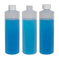 8 oz. Natural LDPE Cylindrical Bottle with 24/410 White Ribbed Cap with F217 Liner
