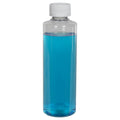 8 oz. Clear PET Cylindrical Bottle with 24/400 White Ribbed Polypropylene Child-Resistant Cap (CRC) with F217 Liner