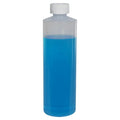8 oz. Natural LDPE Cylindrical Bottle with 24/410 White Ribbed Polypropylene Child-Resistant Cap (CRC) with F217 Liner