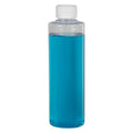8 oz. Clear PVC Cylindrical Bottle with 24/410 White Ribbed Polypropylene Child-Resistant Cap (CRC) with F217 Liner