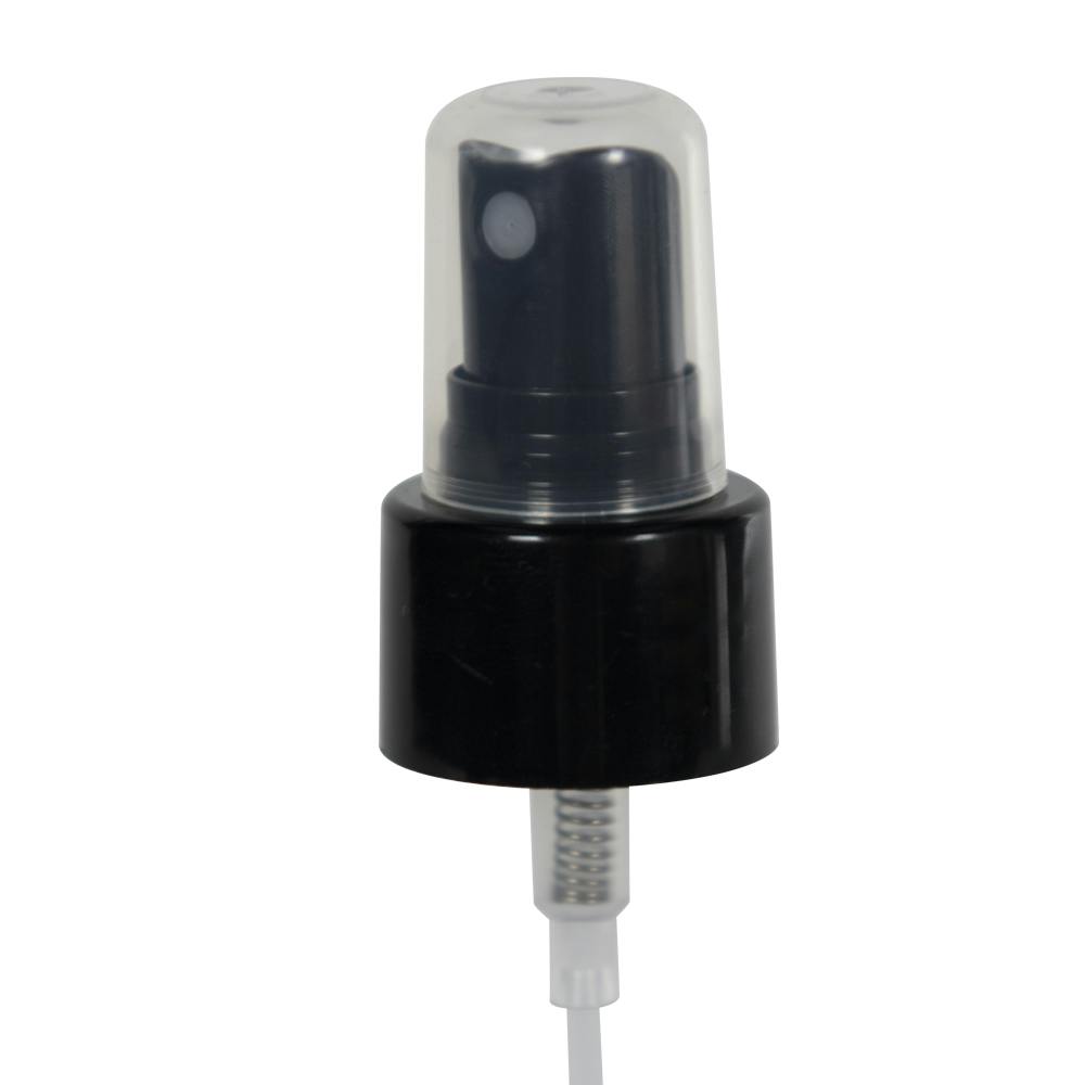 24/410 Black Fine Mist Smooth Finger Sprayer - 7" Dip Tube & 0.16mL Output