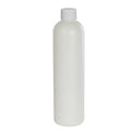 12 oz. White HDPE Cosmo Bottle with 24/410 White Ribbed Cap with F217 Liner