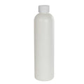 12 oz. White HDPE Cosmo Bottle with 24/400 White Ribbed Polypropylene Child-Resistant Cap (CRC) with F217 Liner