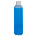 12 oz. Natural HDPE Cosmo Bottle with 24/400 White Ribbed Polypropylene Child-Resistant Cap (CRC) with F217 Liner