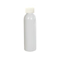 4 oz. White PET Cosmo Round Bottle with 24/400 White Ribbed Polypropylene Child-Resistant Cap (CRC) with F217 Liner