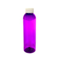 4 oz. Purple PET Cosmo Round Bottle with 20/400 White Ribbed Polypropylene Child-Resistant Cap (CRC) with F217 Liner