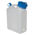 10 Liter Wide Mouth HDPE Jerrican with Blue Vented Cap & 3/4" Threaded Connector