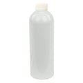 16 oz. White PET Cosmo Round Bottle with 24/400 White Ribbed Polypropylene Child-Resistant Cap (CRC) with F217 Liner