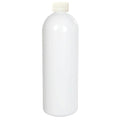 32 oz. White PET Cosmo Round Bottle with 28/400 White Ribbed Polypropylene Child-Resistant Cap (CRC) with F217 Liner