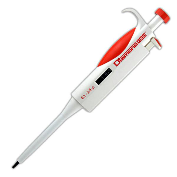 Red 1 to 2-1/2µL Diamond PRO Adjustable Pipettor