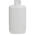 8 oz. White HDPE Oval Bottle with 24/410 White Ribbed Polypropylene Child-Resistant Cap (CRC) with F217 Liner