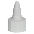 20/410 White Twist Open/Close Dispensing Cap with Gasket & 0.118" Orifice