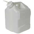 2-1/2 Gallon White Polyethylene 3rd Generation Jug with Cap