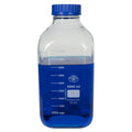 5000mL Clear Glass Square Wide Mouth Media Storage Bottle with GL80 Cap