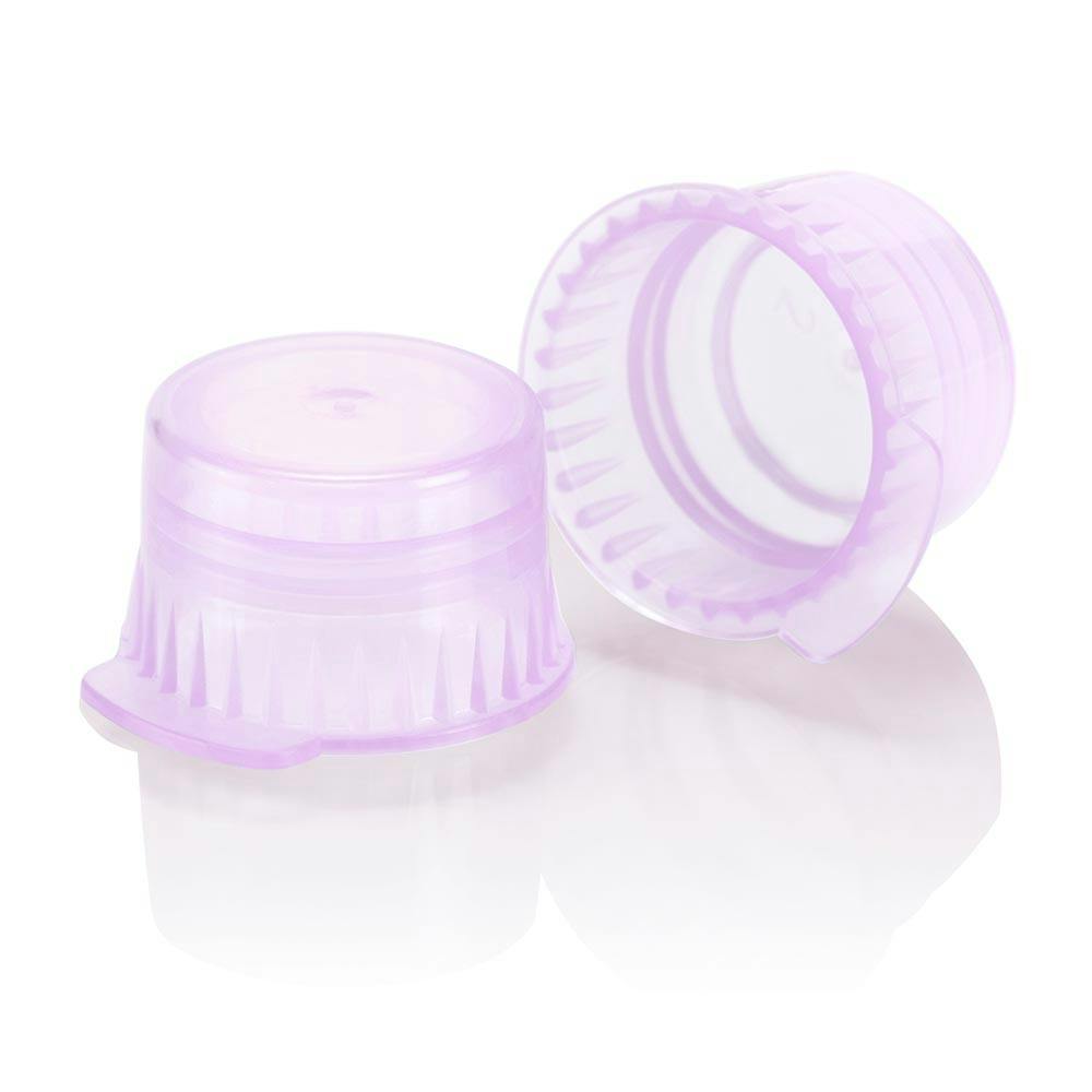 12mm Translucent Lavender Snap Cap for 12mm Glass Culture & Plastic Tubes & 13mm Evacuated Tubes