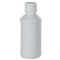 4 oz. White PET Modern Round Bottle with 24/400 White Ribbed Cap with F217 Liner