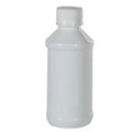 4 oz. White PET Modern Round Bottle with 24/400 White Ribbed Polypropylene Child-Resistant Cap (CRC) with F217 Liner