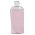 8 oz. Clear PET Cosmo High Clarity Oval Bottle with 24/415 White Ribbed Cap with F217 Liner