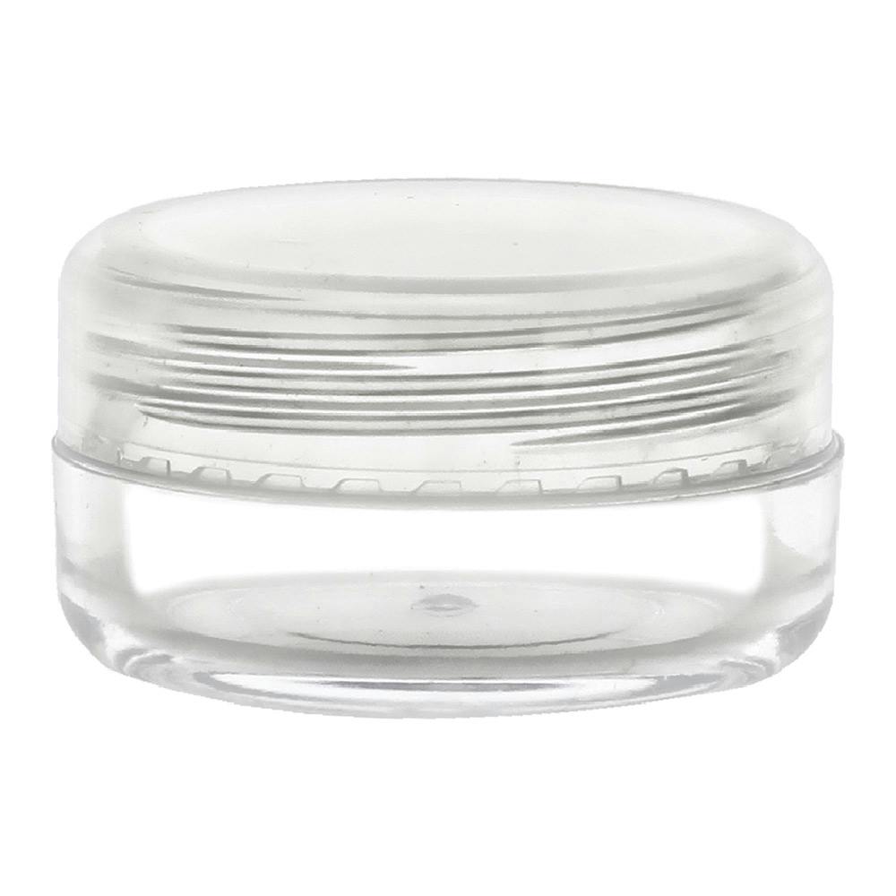 10mL Clear Acrylic San (AS) Round Jar with Natural Lid
