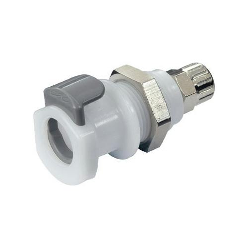 3/8" Ferruleless PTF APC Series Acetal Panel Mount Body - Shutoff (Insert Sold Separately)