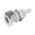 3/8" Hose Barb APC Series Acetal Panel Mount Body - Straight Thru (Insert Sold Separately)