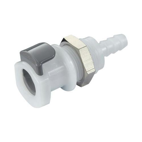 5/16" Hose Barb APC Series Acetal Panel Mount Body - Shutoff (Insert Sold Separately)