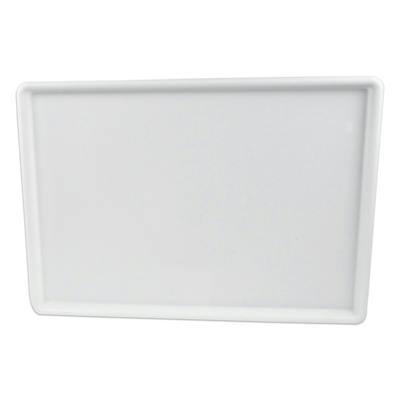 White High Impact Styrene Flat Bottom Tray - 17-3/4" L x 25-1/2" W x 1" Hgt.