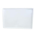 White Polypropylene Flat Bottom Tray - 17-3/4" L x 25-1/2" W x 1" Hgt.
