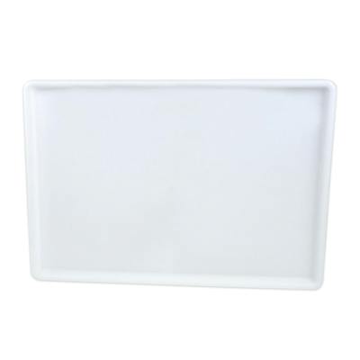 White Polypropylene Flat Bottom Tray - 17-3/4" L x 25-1/2" W x 1" Hgt.
