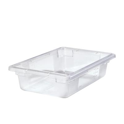 2 Gallon Clear StorPlus™ Color-Coded Food Storage Box - 18" L x 12" W x 3-1/2" Hgt. (Lids sold separately)