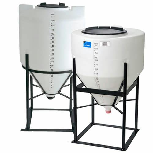 110 Gallon (Full Drain) Inductor Cone Bottom Tank with 12" Lid & 2" MPT Fitting - 30" Dia. x 51" Hgt.