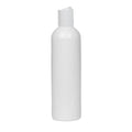 4 oz. White PET Cosmo Round Bottle with 20/410 White Polypropylene Disc-Top Dispensing Cap