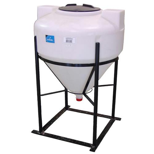 40 Gallon (Full Drain) Inductor Cone Bottom Tank with 12" Lid & 2" MPT Boss Fitting - 30" Dia. x 34" Hgt.