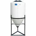 55 Gallon Inductor Cone Bottom Tank with 12" Lid & 2" FPT Fitting - 24" Dia. x 42" Hgt.