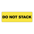 "Do Not Stack" Rectangular Paper Label with Yellow Background - 3" x 1"