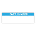 "Part Number" with Write-On Block Rectangular Paper Write-On Label with Blue Header - 3" x 1"