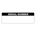"Serial Number" with Write-On Block Rectangular Paper Write-On Label with Black Header - 3" x 1"