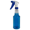 16 oz. Clear PET Spray Bottle with Blue & White Sprayer