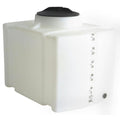 26 Gallon White Flat Bottom Tank with 8" Lid & 3/4" Fitting - 25" L x 18" W x 19" Hgt.