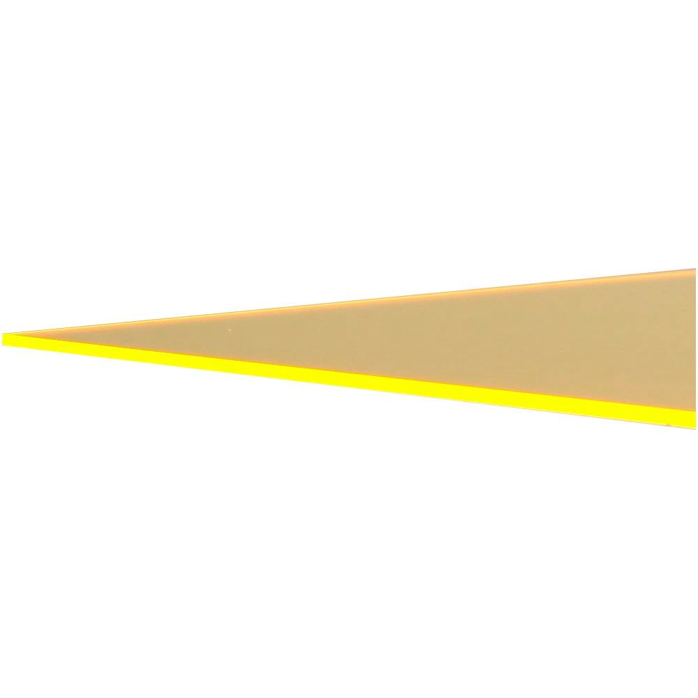 0.220" (5.6mm) x 48" x 96" Yellow Fluorescent Acrylic Sheet