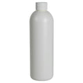 16 oz. White HDPE Cosmo Bottle with 28/410 White Ribbed Cap with F217 Liner