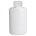 4 oz. White HDPE Oval Bottle with 24/410 White Ribbed Polypropylene Child-Resistant Cap (CRC) with F217 Liner