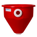 36" Dia. x 33" Hgt. Red Tamco® Round Hopper with 2" FNPT Bulkhead Inlet & Outlet