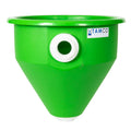 36" Dia. x 33" Hgt. Green Tamco® Round Hopper with 2" FNPT Bulkhead Inlet & Outlet