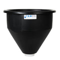 36" Dia. x 33" Hgt. Black Tamco® Round Hopper with 3" FNPT Boss Outlet (Full Drain)