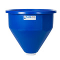 30" Dia. x 28" Hgt. Blue Tamco® Round Hopper with 3" FNPT Boss Outlet (Full Drain)